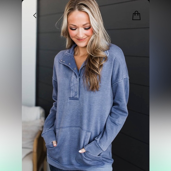 Pulse Tops - Pulse Boutique Pullover-Navy